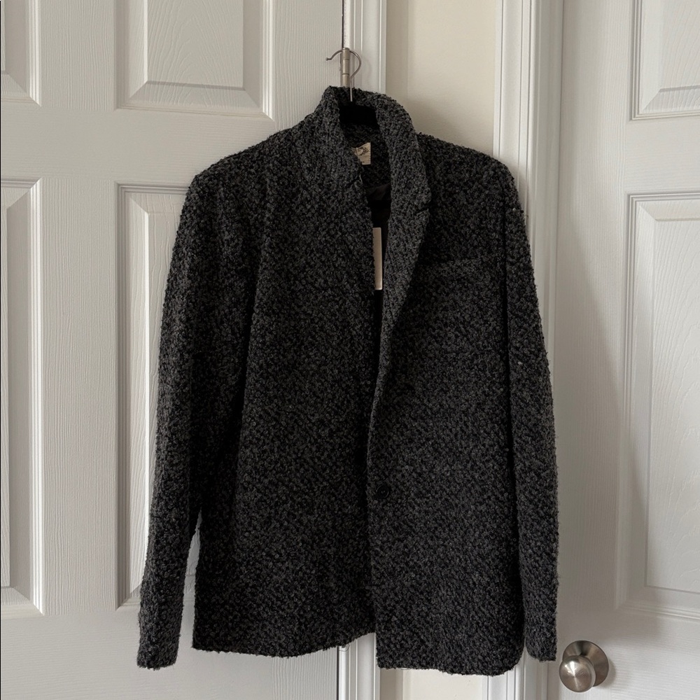 Mia Joy Louve Blazer Wool Charcoal Black